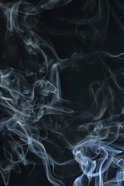 Υφή Καπνού Μαύρο Φόντο Bract Αέρα Κύματα Ομίχλη — Φωτογραφία Αρχείου