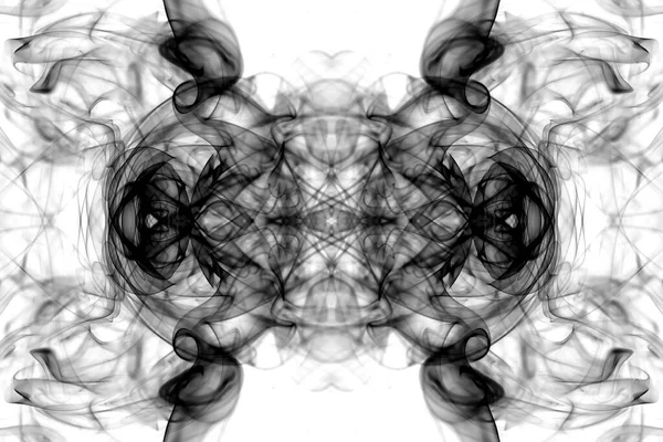 Abstracte Graphics Zwart Wit Fractal Reflectie Symbool Design Effect Meditatie — Stockfoto