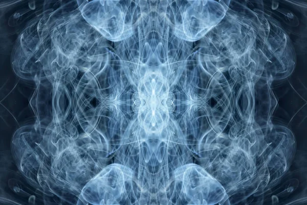 Abstract Graphics Zwart Blauw Fractal Reflectie Symbool Design Effect Meditatie — Stockfoto