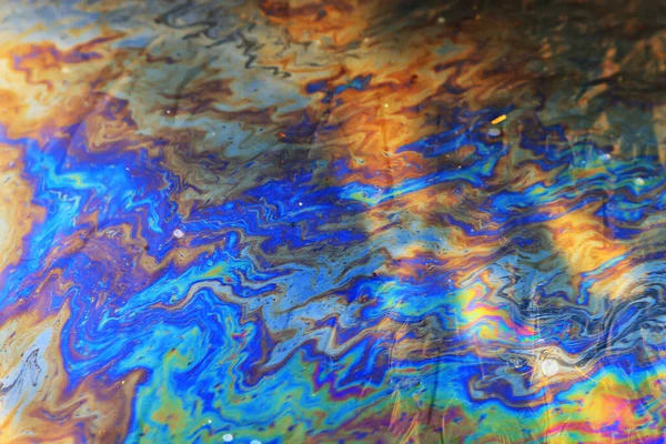 多色スポットガソリン抽象的背景抽象的な油流出 — ストック写真
