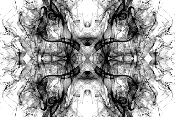 Abstracte Graphics Zwart Wit Fractal Reflectie Symbool Design Effect Meditatie — Stockfoto