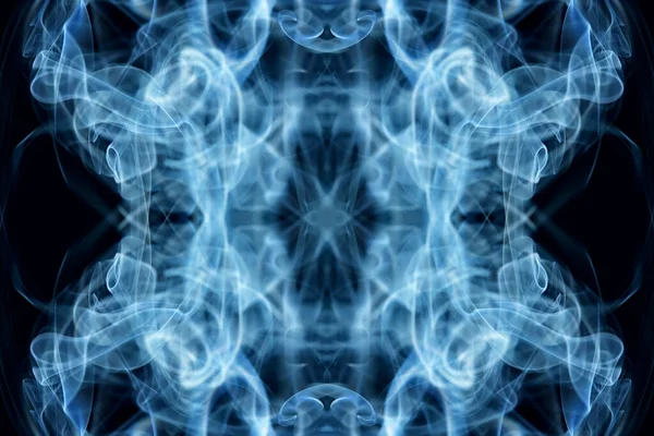 Gráficos Abstractos Negro Azul Reflejo Fractal Símbolo Diseño Efecto Meditación —  Fotos de Stock