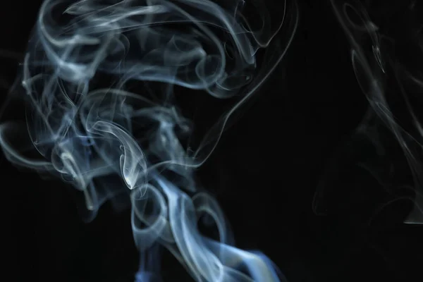 Textuur Rook Zwarte Achtergrond Schelle Lucht Golven Mist — Stockfoto