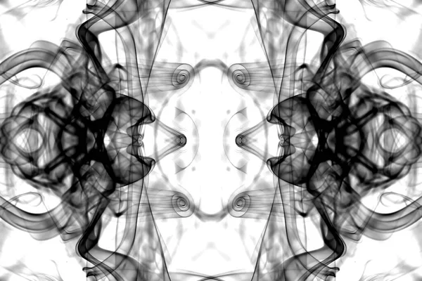 Abstract Graphics Black White Fractal Reflection Symbol Design Effect Meditation — Stock Photo, Image