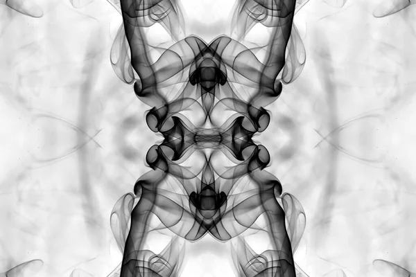 Абстрактная Графика Черный Белый Фрактальный Символ Отражения Дизайн Эффект Медитации — стоковое фото