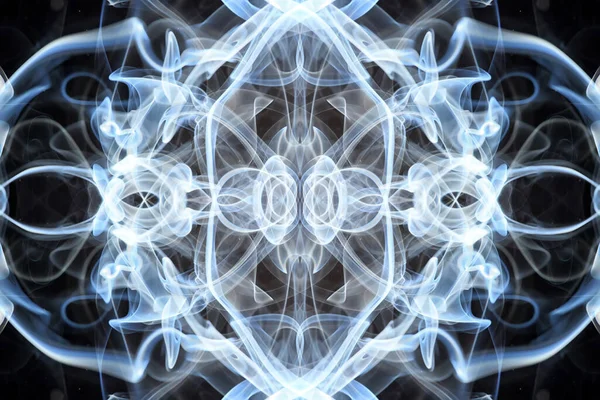 Abstrakt Grafik Svart Blå Fraktal Reflektion Symbol Design Effekt Meditation — Stockfoto