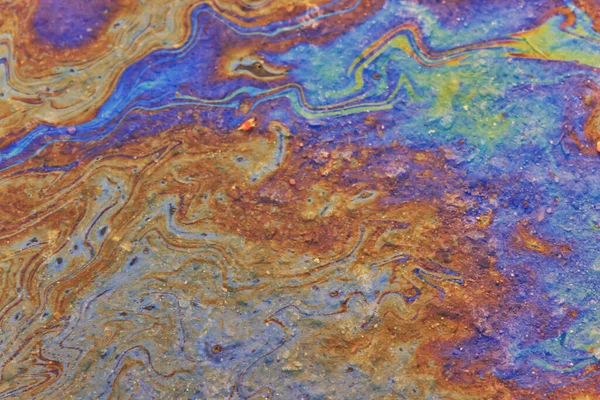 Soyut arkaplan benzin sanatı renkli, desen yağı gökkuşağı rengi soyut benzin sızıntısı