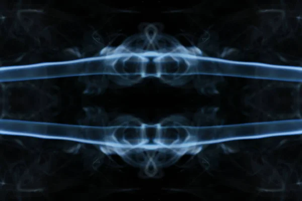 Abstraktní Grafika Černá Modrá Fraktální Reflexní Symbol Design Efekt Meditace — Stock fotografie
