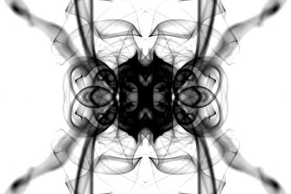 Abstrato Gráficos Preto Branco Fractal Reflexão Símbolo Design Efeito Meditação — Fotografia de Stock