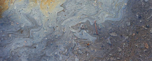Ropná Skvrna Černé Pozadí Ekologická Katastrofa Přírodní Průmyslové Znečištění Toxické — Stock fotografie