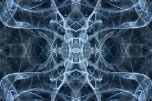 Abstract Graphics Black Blue Fractal Reflection Symbol Design Effect Meditation — Stock Photo, Image