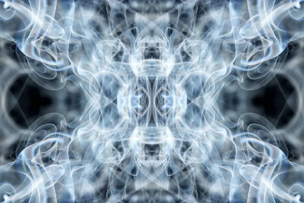 Abstract Graphics Black Blue Fractal Reflection Symbol Design Effect Meditation — Stock Photo, Image