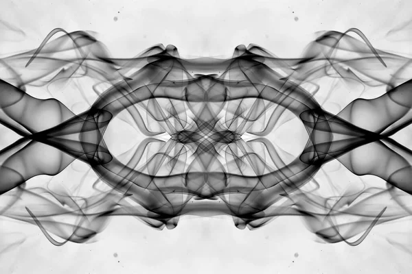 Abstract Graphics Black White Fractal Reflection Symbol Design Effect Meditation — Stock Photo, Image