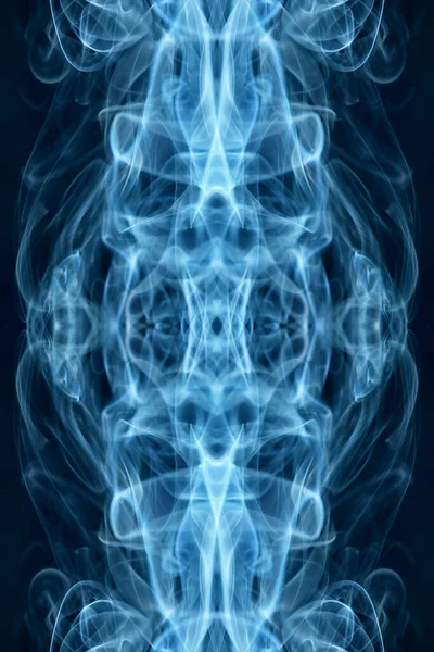 Abstract Graphics Black Blue Fractal Reflection Symbol Design Effect Meditation — Stock Photo, Image