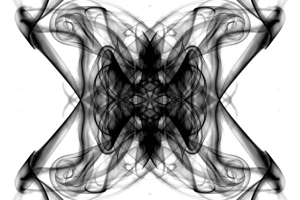 Abstrakt Grafik Svart Vit Fraktal Reflektion Symbol Design Effekt Meditation — Stockfoto