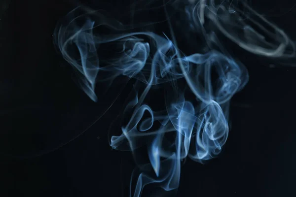 Texture Fumo Fondo Nero Brattea Onde Aria Nebbia — Foto Stock