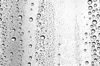 beyaz arkaplan suyu cam üzerine düşer, soyut tasarım duvar kağıdını kaplar