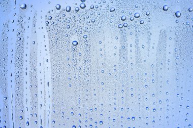 cam mavi arka plan soyut, şeffaf soğuk arkaplan suyu sıçratır