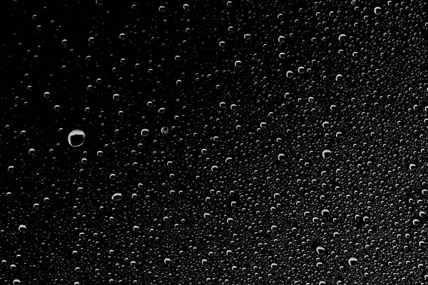 背景水滴在黑色玻璃上 全光尺寸 叠层设计 — 图库照片