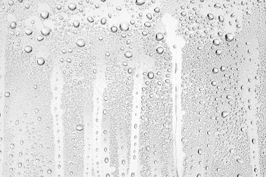 beyaz arkaplan suyu cam üzerine düşer, soyut tasarım duvar kağıdını kaplar