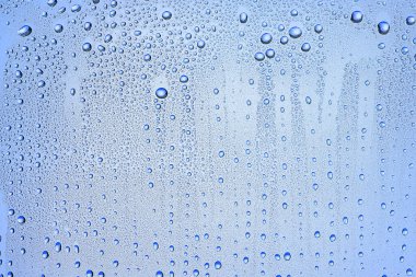 cam mavi arka plan soyut, şeffaf soğuk arkaplan suyu sıçratır