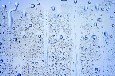 cam mavi arka plan soyut, şeffaf soğuk arkaplan suyu sıçratır