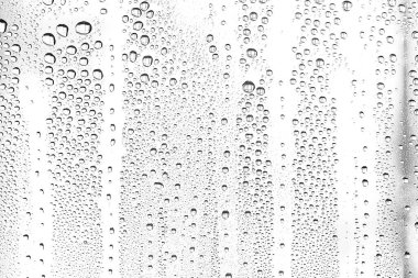 beyaz arkaplan suyu cam üzerine düşer, soyut tasarım duvar kağıdını kaplar