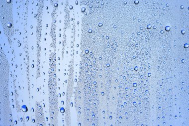 cam mavi arka plan soyut, şeffaf soğuk arkaplan suyu sıçratır