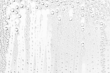 beyaz arkaplan suyu cam üzerine düşer, soyut tasarım duvar kağıdını kaplar