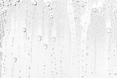 beyaz arkaplan suyu cam üzerine düşer, soyut tasarım duvar kağıdını kaplar