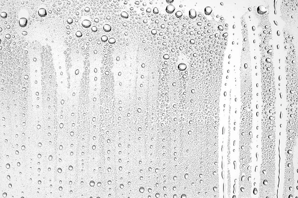 Fondo Blanco Gotas Agua Sobre Vidrio Diseño Abstracto Superposición Fondo —  Fotos de Stock