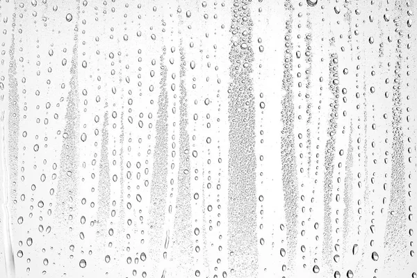 Fondo Blanco Gotas Agua Sobre Vidrio Diseño Abstracto Superposición Fondo —  Fotos de Stock