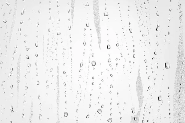 Fondo Blanco Gotas Agua Sobre Vidrio Diseño Abstracto Superposición Fondo —  Fotos de Stock