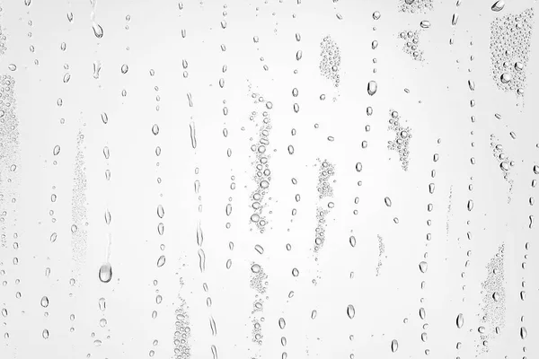 Fondo Blanco Gotas Agua Sobre Vidrio Diseño Abstracto Superposición Fondo —  Fotos de Stock