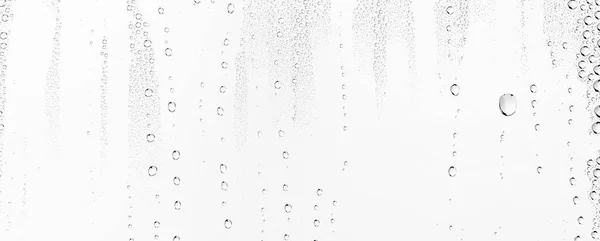 Fondo Blanco Gotas Agua Sobre Vidrio Diseño Abstracto Superposición Fondo —  Fotos de Stock
