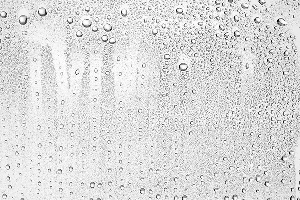 Fondo Blanco Gotas Agua Sobre Vidrio Diseño Abstracto Superposición Fondo — Foto de Stock