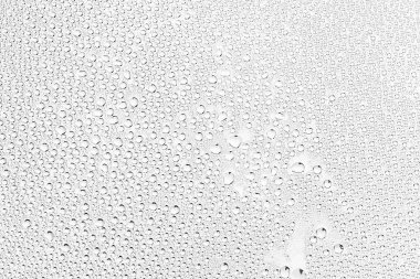 beyaz arkaplan suyu cam üzerine düşer, soyut tasarım duvar kağıdını kaplar