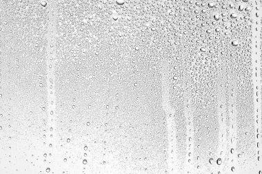 beyaz arkaplan suyu cam üzerine düşer, soyut tasarım duvar kağıdını kaplar