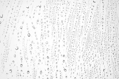 beyaz arkaplan suyu cam üzerine düşer, soyut tasarım duvar kağıdını kaplar