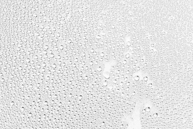 beyaz arkaplan suyu cam üzerine düşer, soyut tasarım duvar kağıdını kaplar