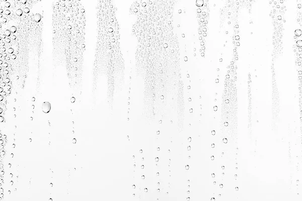 Weißer Hintergrund Wassertropfen Auf Glas Abstraktes Design Overlay Tapete — Stockfoto
