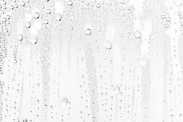 Fondo Blanco Gotas Agua Sobre Vidrio Diseño Abstracto Superposición Fondo —  Fotos de Stock