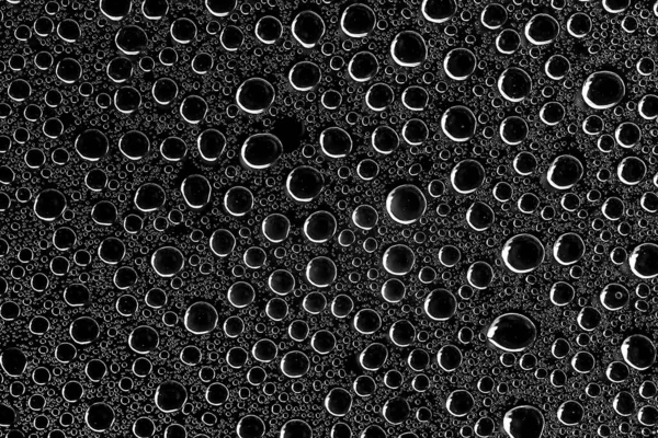 Background Water Drops Black Glass Full Photo Size Overlay Layer — Stock Photo, Image