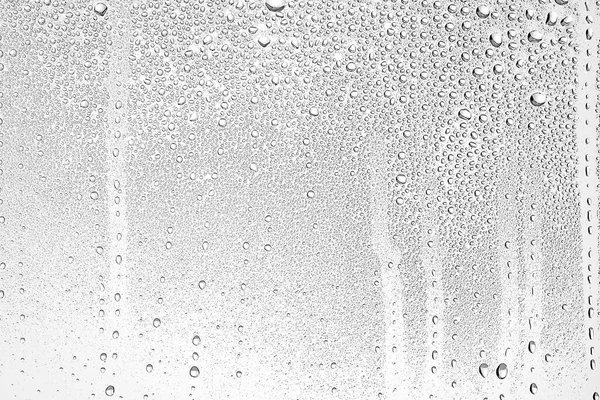 Fondo Blanco Gotas Agua Sobre Vidrio Diseño Abstracto Superposición Fondo —  Fotos de Stock