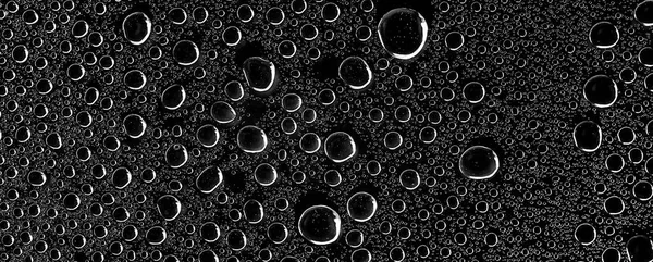 Фон Краплі Води Чорному Склі Повний Розмір Фотографії Дизайн Накладання — стокове фото