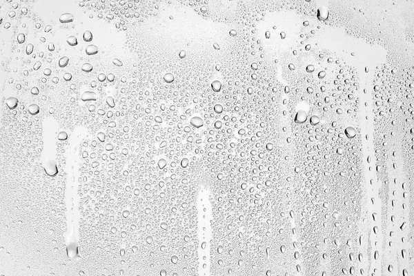 Капли Воды Белом Фоне Стекле Обои Абстрактным Дизайном — стоковое фото