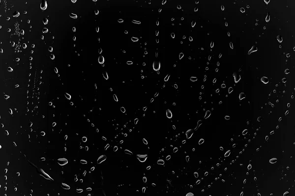 背景の水が黒いガラスに落ちる フルフォトサイズ オーバーレイ層のデザイン — ストック写真