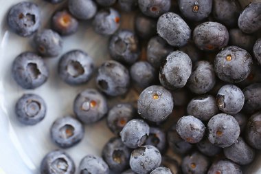 Böğürtlenler masanın arkasında.