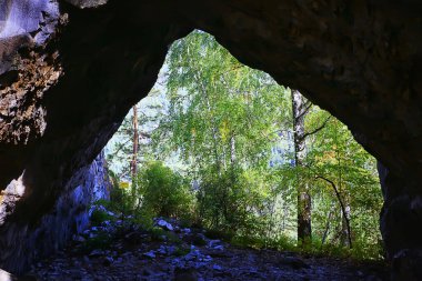 Altai dağ manzarası, panorama sonbahar manzarası arka plan, sonbahar doğa manzarası