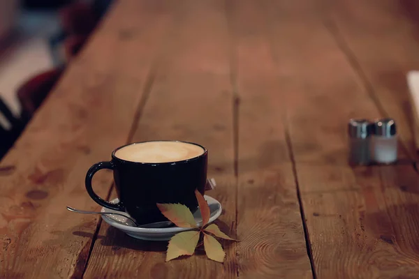 Tasse Serviert Café Kaffee Frühstück Freien — Stockfoto